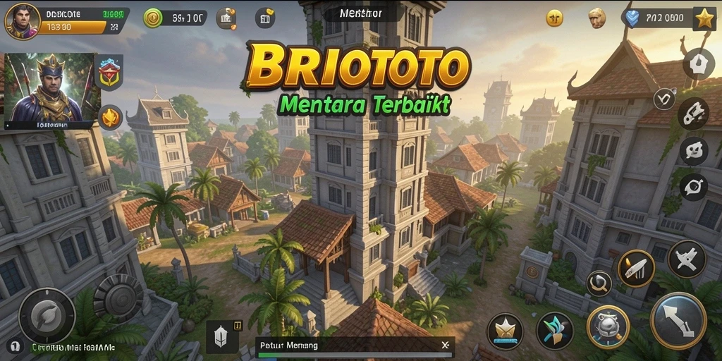 Tampilan gameplay BRIOTOTO yang menakjubkan dalam Tower Defense.