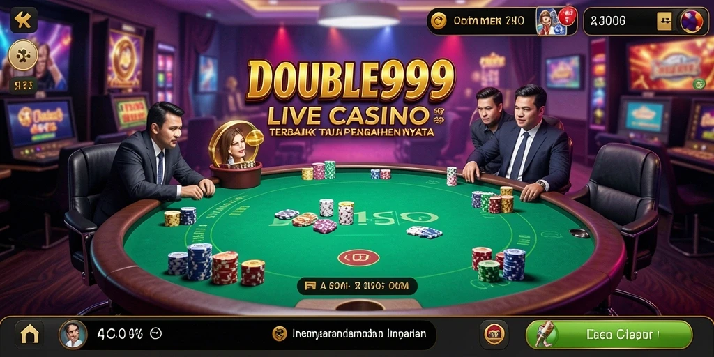 Tampilan menarik dari gameplay Live Casino di DOUBLE999.