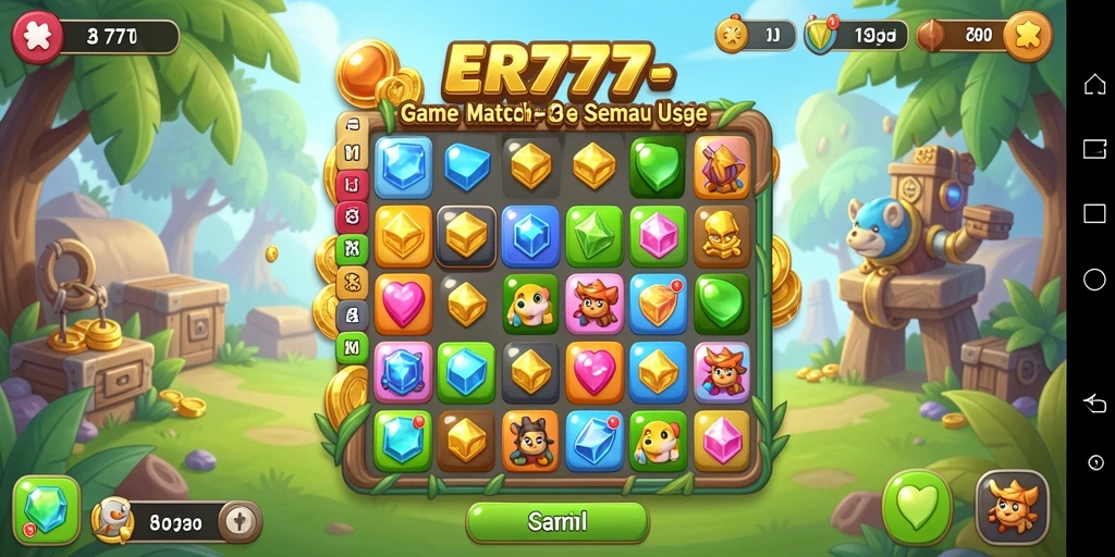 Tangkapan layar menarik dari gameplay seru ER777 Match-3.