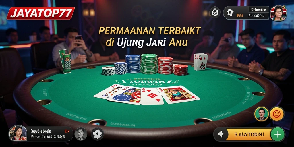Tampilan screenshot JAYATOP77 menampilkan serunya permainan Poker.