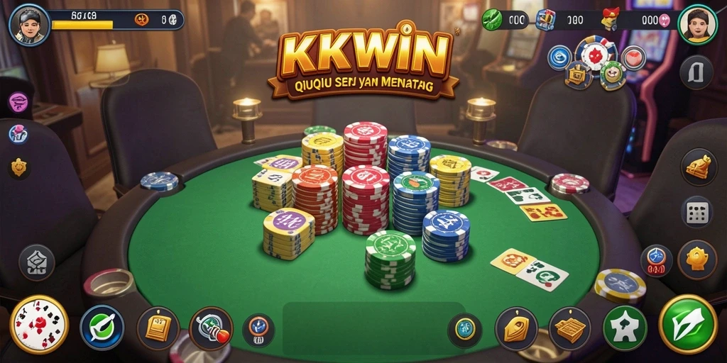 Tangkapan layar gameplay QiuQiu yang seru di KKWIN.