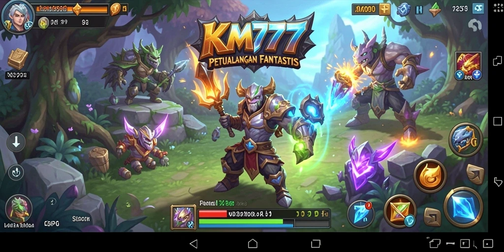 Tampilan gameplay KM777 yang menampilkan aksi seru dalam petualangan ARPG.
