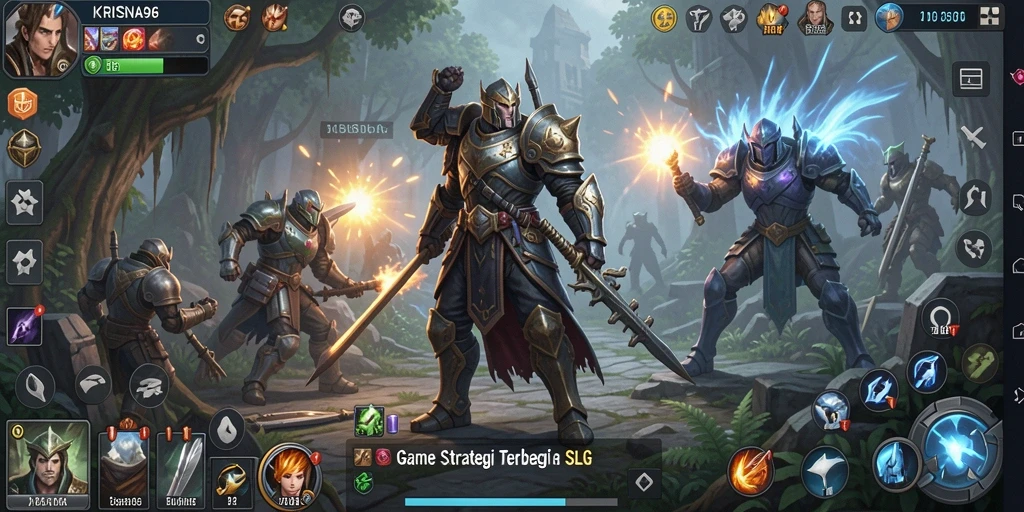 Tampilan gameplay KRISNA96 yang mendebarkan dan strategis.