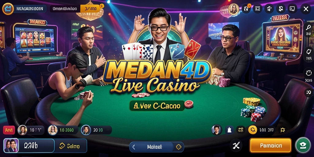 Tampilan gameplay menarik dari MEDAN4D dalam suasana Live Casino.