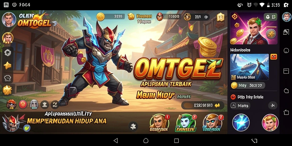 Tampilan aplikasi OMTOGEL yang modern dan intuitif.