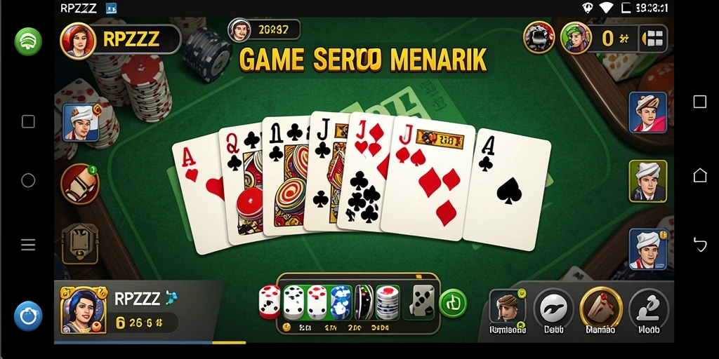 Screenshot utama RPZZZ menampilkan gameplay seru Domino.