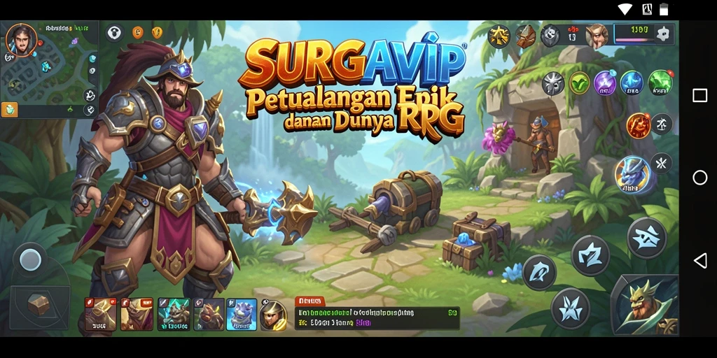 Tampilan gameplay SURGAVIP dengan aksi RPG yang menarik.