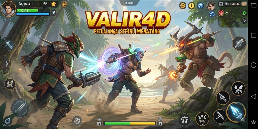 Screenshot VALIR4D menampilkan karakter utama dalam dunia petualangan yang menakjubkan.