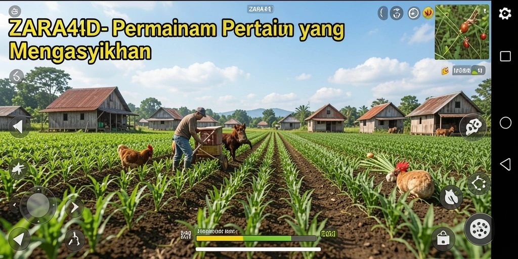 Tampilan gameplay ZARA4D yang menarik dengan berbagai tanaman hijau.